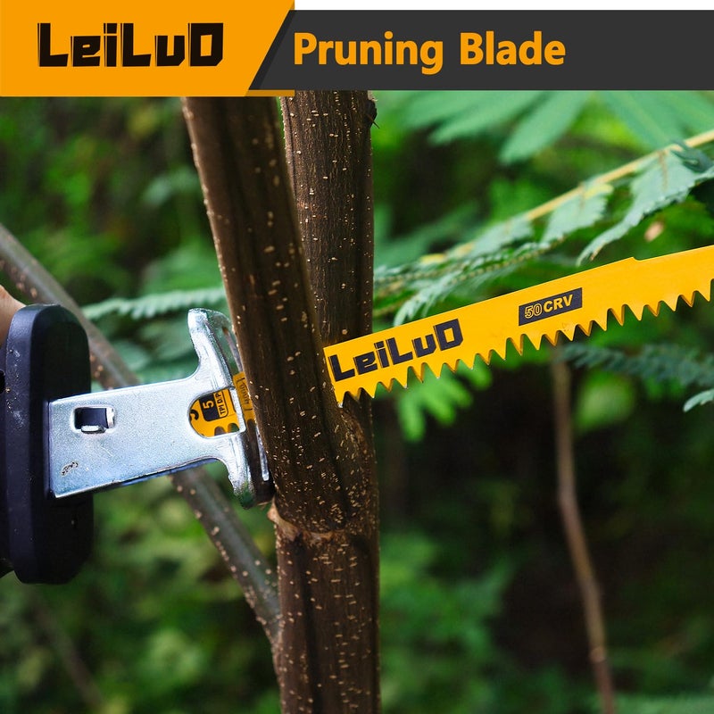 LEILUO 9-Inch Wood Pruning Reciprocating Saw Blades 20 Piece CRV Sawzall Blades 5 TPI with Storage Case - Image 5